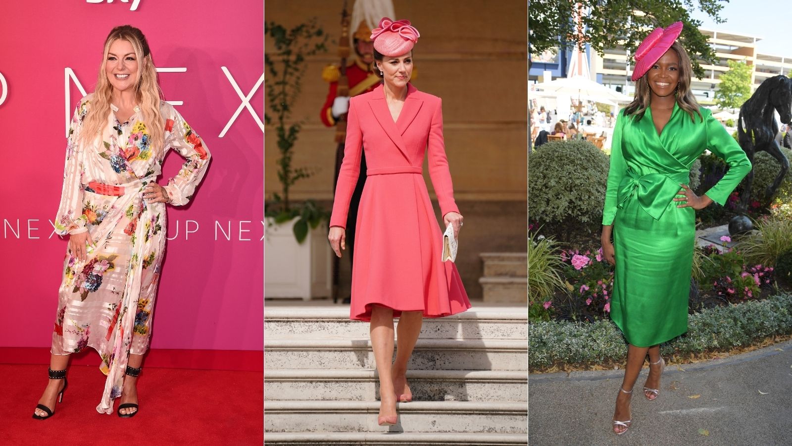 3 women wearing wrap dresses