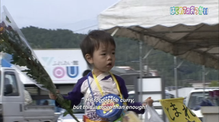 a 2-year-old boy shops in an episode of Old Enough!