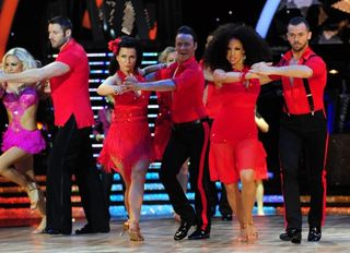 Artem Chigvintsev (right) with the UK Strictly Come Dancing Live Tour 2014 at the Birmingham