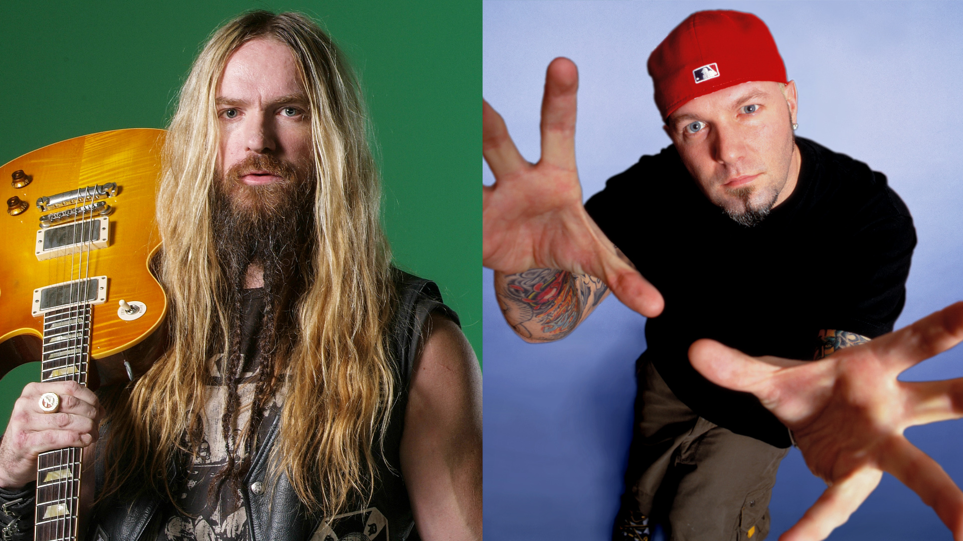 LEFT: Zakk Wylde, Hollywood, California, United States, 19th August 2006. RIGHT: Fred Durst of Limp Bizkit, in Beverley Hills, California, USA, November 1999. 