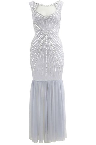 Miss Selfridge Crystal Fishtail Maxi Dress