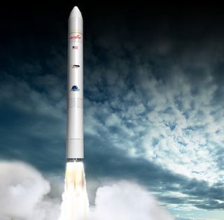 Artist's concept of the Taurus 2 rocket.