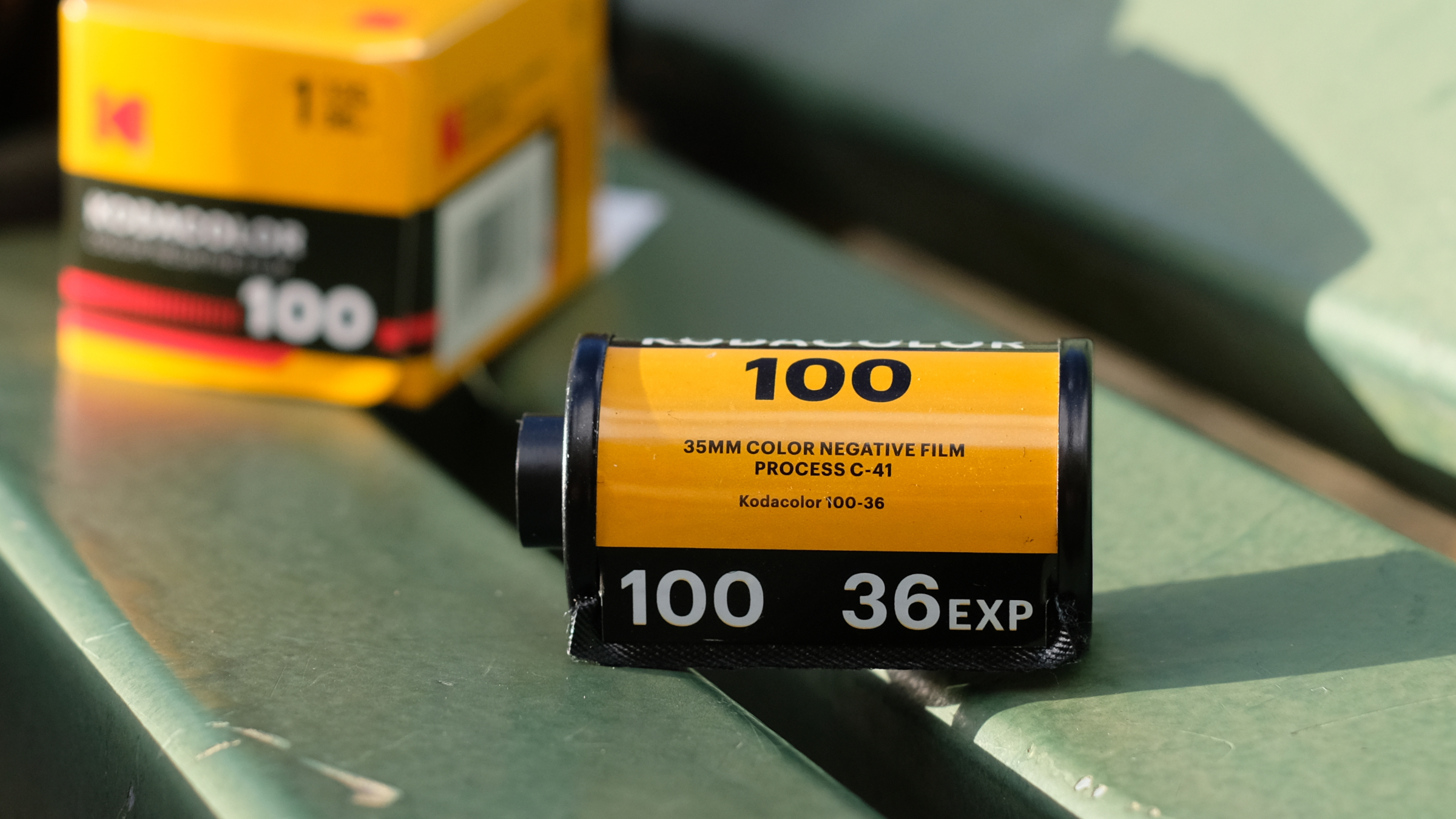 Photograph of Kodak Kodacolor 100 film canister