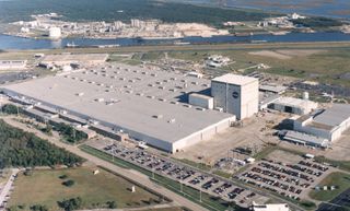 This undated NASA photo shows aerial view of the agency's Michoud Assembly Building in New Orleans. The center was hit by a tornado on Feb. 7, 2017, with minor injuries reported, according to NASA officials.