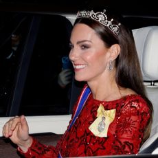 The Prince and Princess drive to Buckingham Palace