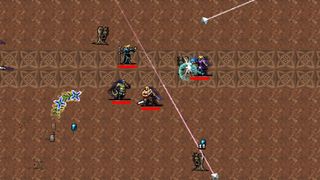 Four vampire survivors surviving vampires in Vampire Survivors.