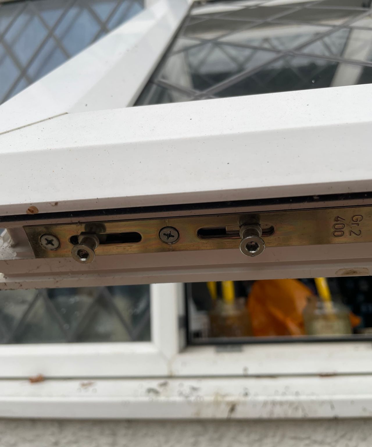 A uPVC window with settings to alter the amount of sealant