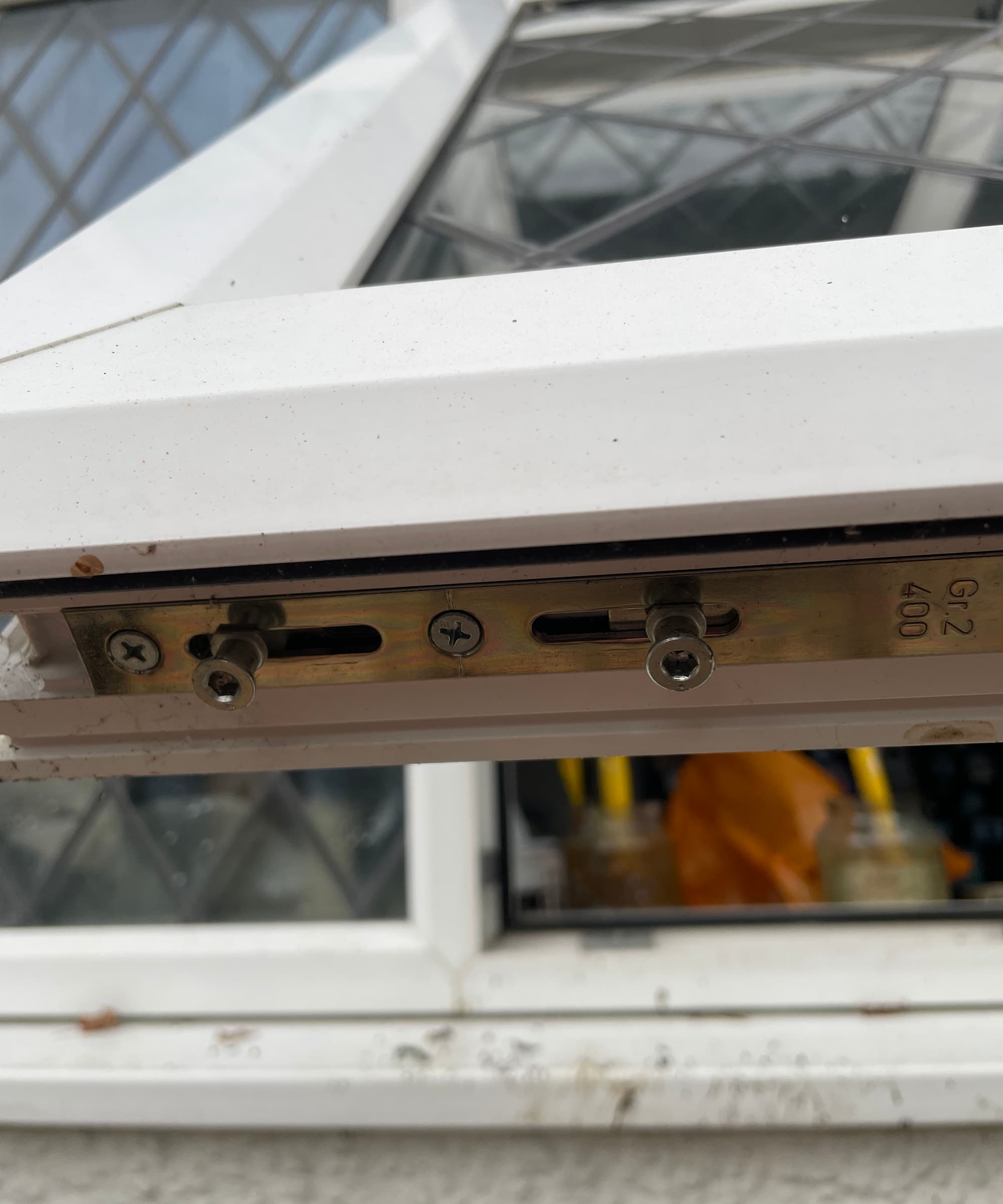 A uPVC window with settings to alter the amount of sealant