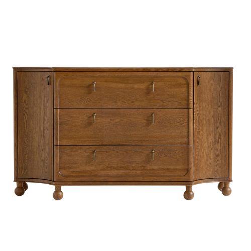 Thurloe 58 Oak Wood Kids 3-Drawer Dresser by Jake Arnold