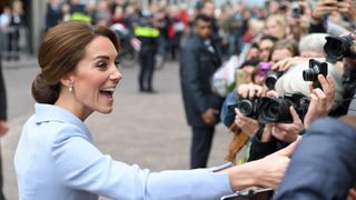 Kate Middleton greeting fans