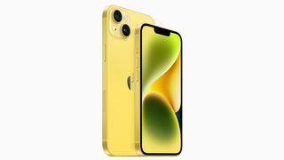 iPhone 14 and iPhone 14 Plus in yellow 