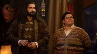 Kayvan Novak and Harvey Guillén in What We Do in the Shadows season 6