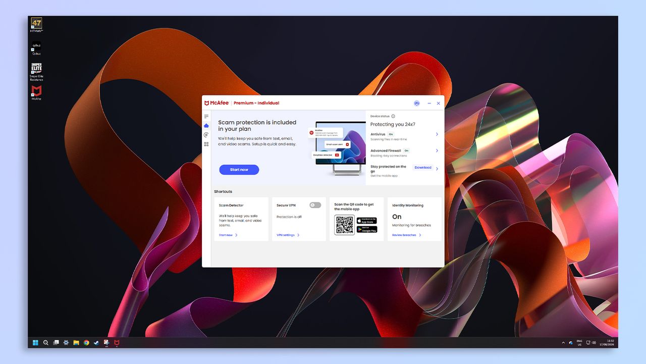 McAfee+ Premium screenshots on PC