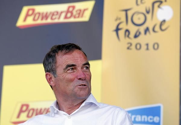 Bernard Hinault happy with the way the race has gone.