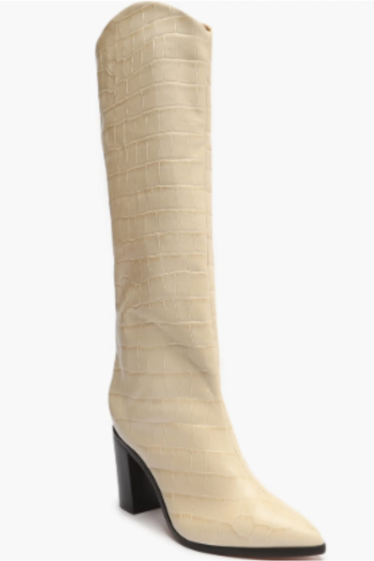 Schutz Maryana Block Pointed Toe Knee High Boot