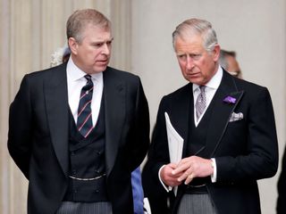 Prince Charles and Prince Andrew deep in conversation