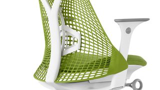 Detail of the Herman Miller Sayl ergonomic office chair