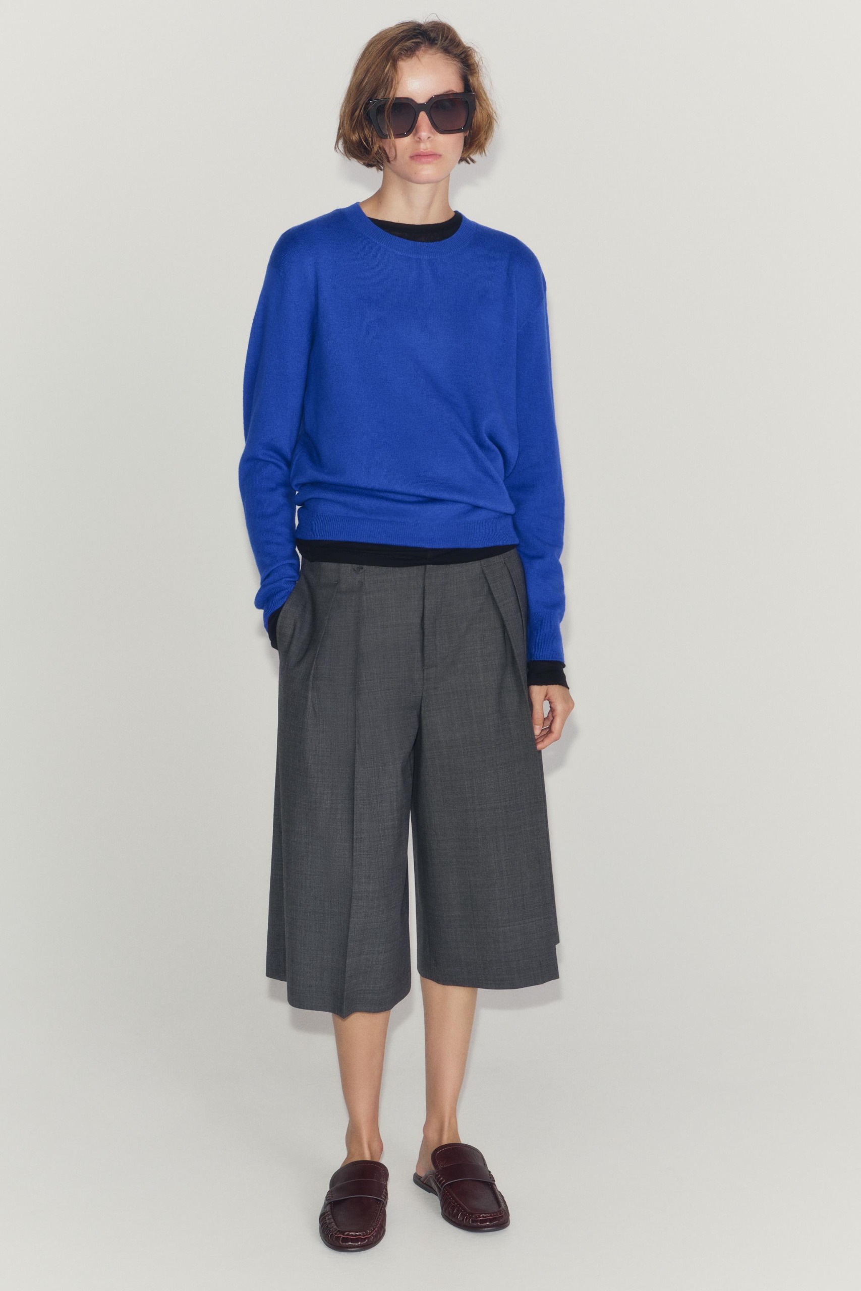 100% Extra-Soft Wool Jumper - Bluish - Xs