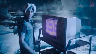 Tye Sheridan as the avatar "Parzival" in Ready Player One