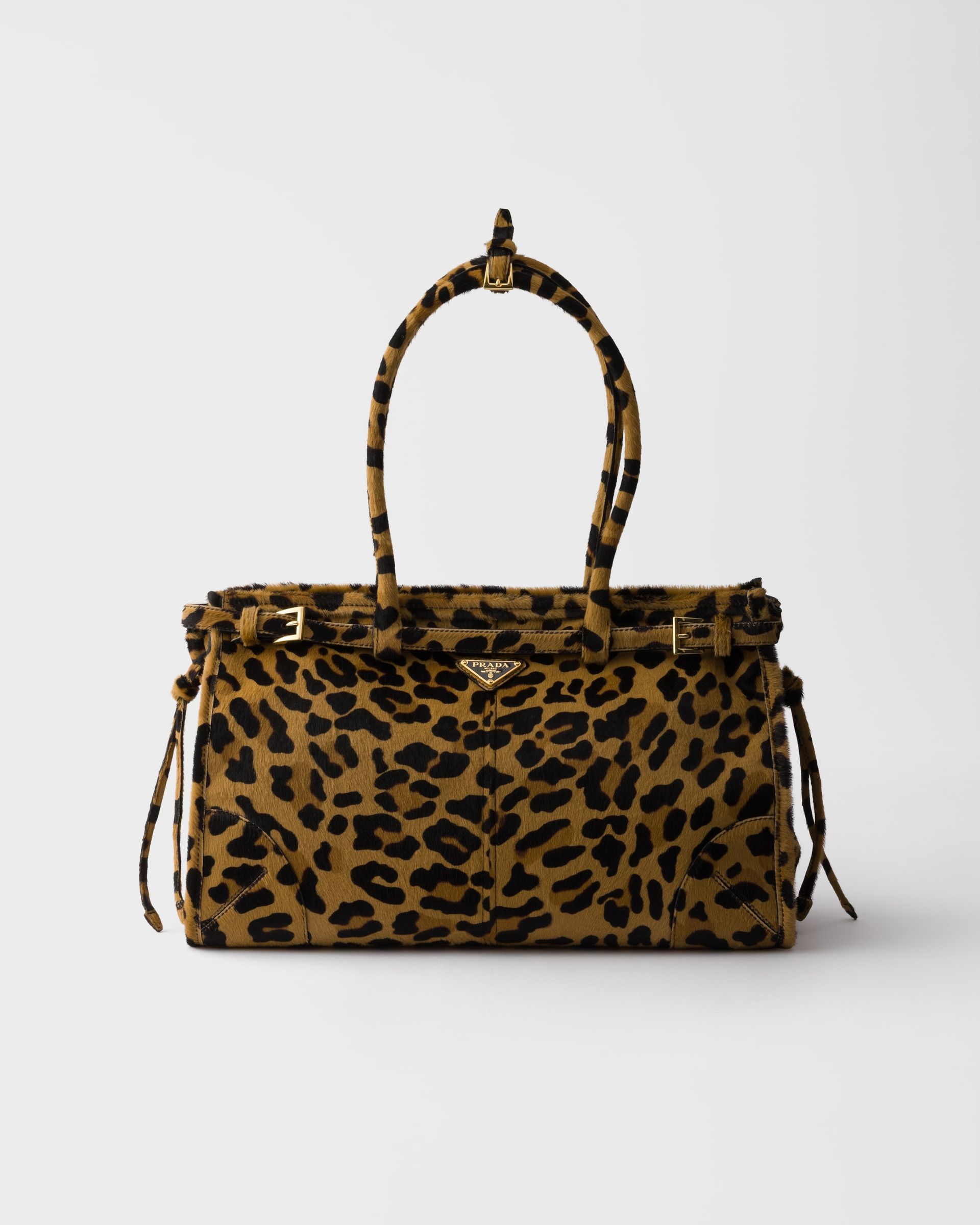 Prada Bonnie Large Printed Leather Handbag