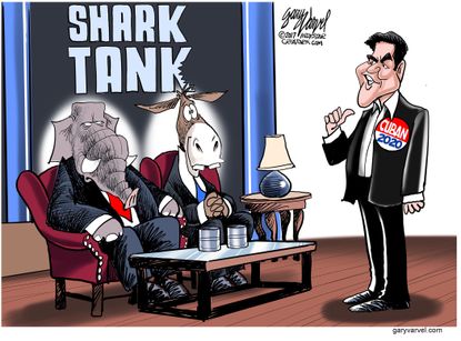 Political cartoon U.S. politics Mark Cuban 2020 election