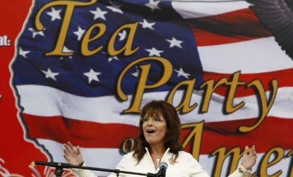 Sarah Palin delivered a fierce rebuke of corruption and career politicians on Saturday, while also surprising critics by calling for a more united political system.