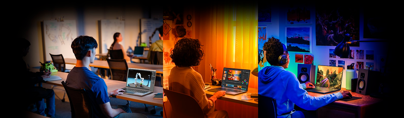 personas usando portátiles con NVIDIA