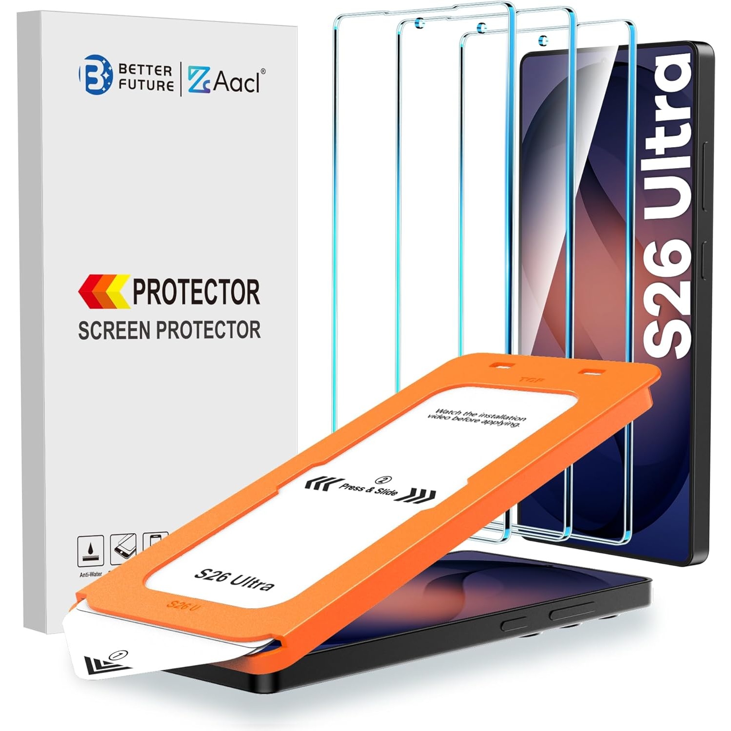 AACL 3-Pack Samsung Galaxy S26 Ultra Screen Protector Tempered Glass