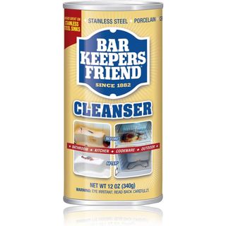 Bar Keeper's Friend powdered stainless steel cleanser