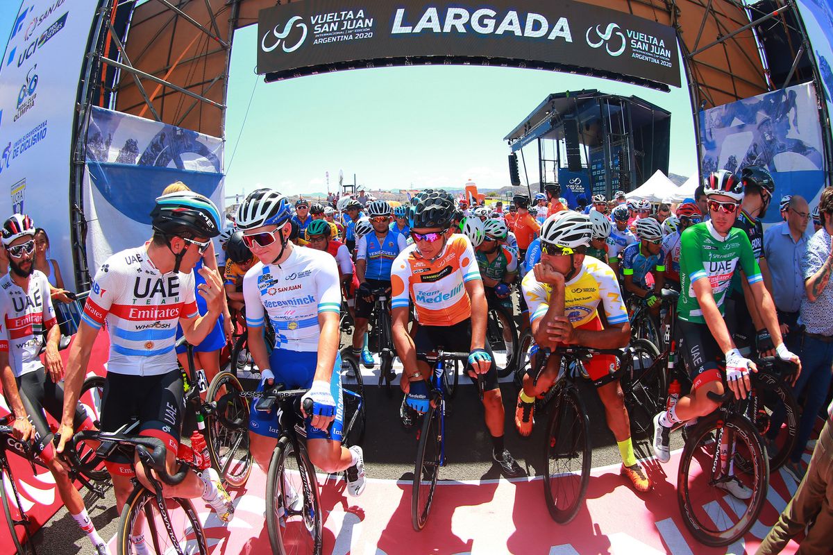 The jersey holders ahead of stage 6 Vuelta a San Juan