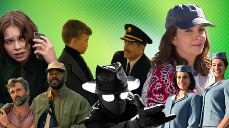Collage featuring images from The Four Seasons, A Good Girl's Guide to Murder, Spider-Noir and Propeller One-Way Night Coach