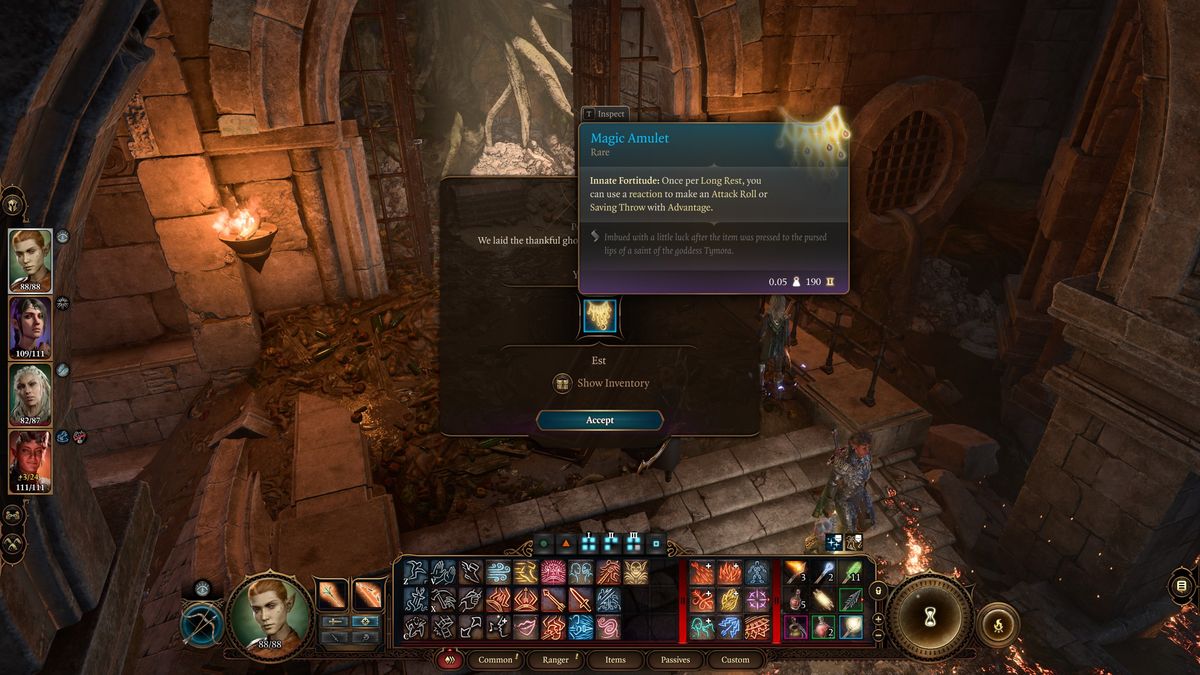 Baldur's Gate 3 Sarin skeleton - Magic Amulet