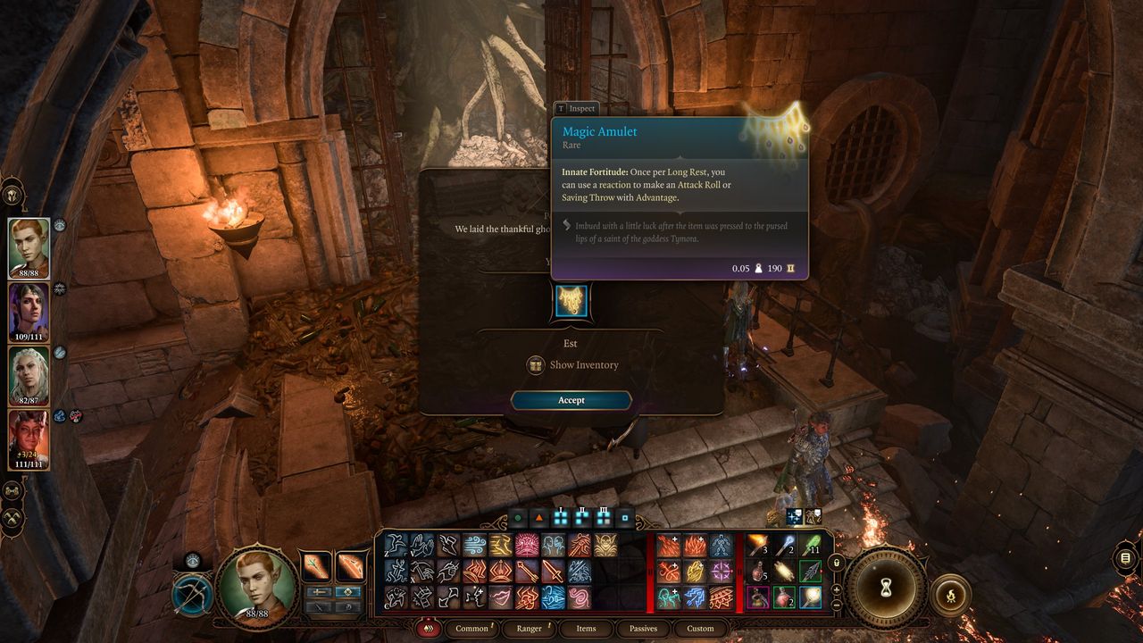 Baldur's Gate 3 Sarin skeleton - Magic Amulet