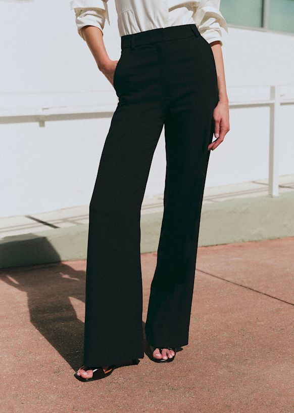 Matheo Trousers - Black - Viscose Ecovero&trade; Lenzing&trade; - Cézanne