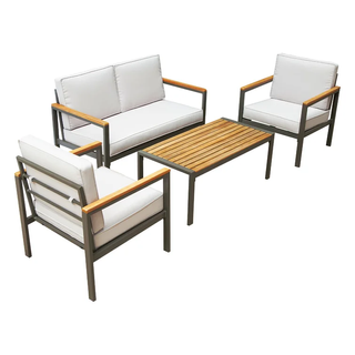 Outdoor dining set with cushions