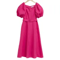 Linen Puff Sleeve Midi Dress, $159 / £120 | &amp; Other Stories