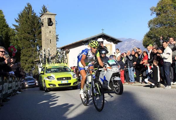 Vincenzo Nibali (Liquigas Cannondale) passes the Madonna di Ghisallo chapel and museum