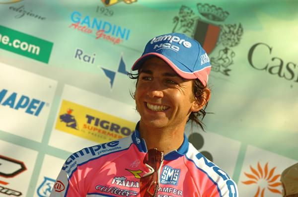 Italian Mauro Santambrogio (Lampre-NGC) after his win in the Tre Valli Varesine.