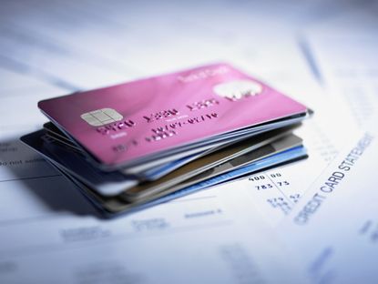 A stack of credit cards