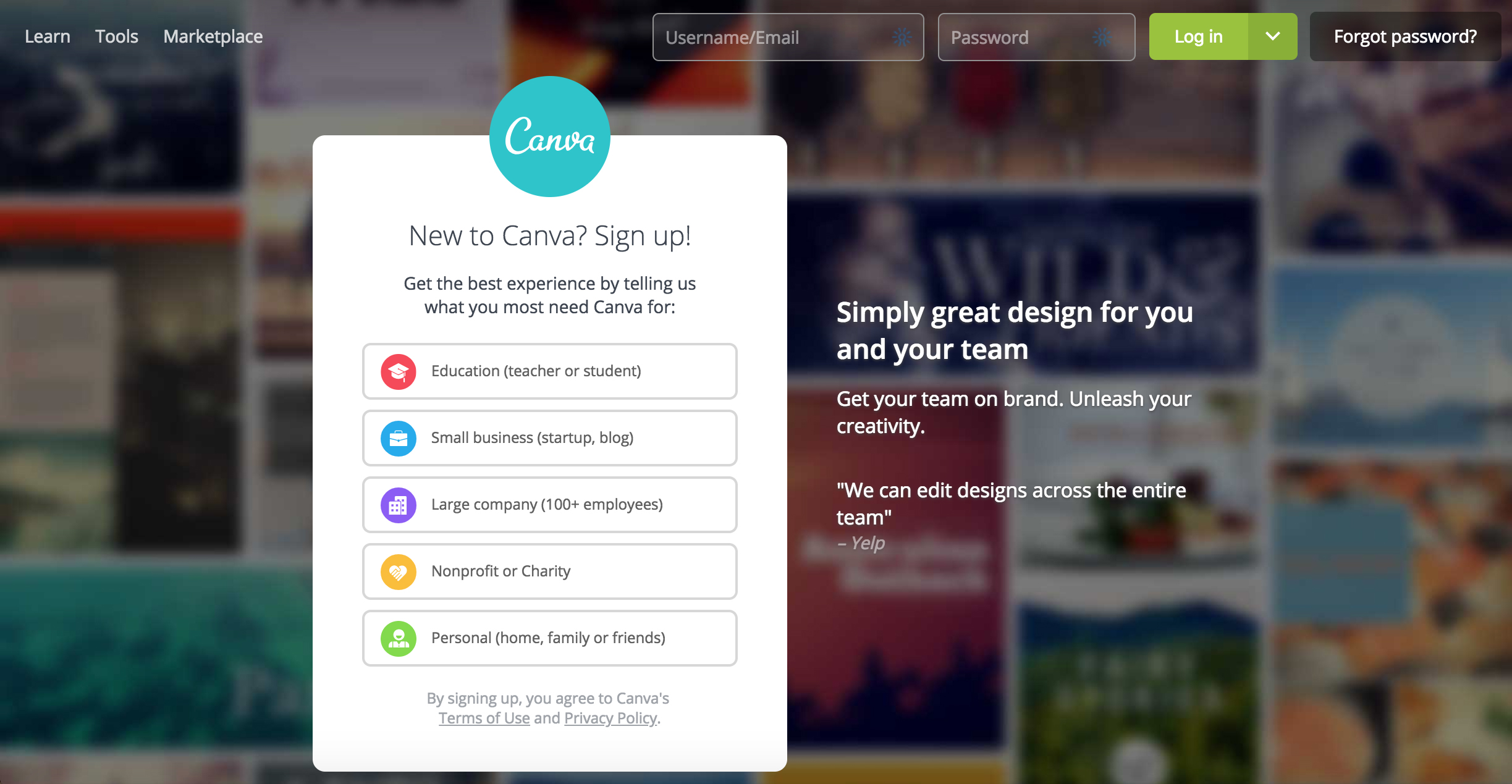 Canva logo design tool