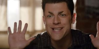 Schmidt with this shaved eyebrows in New Girl.