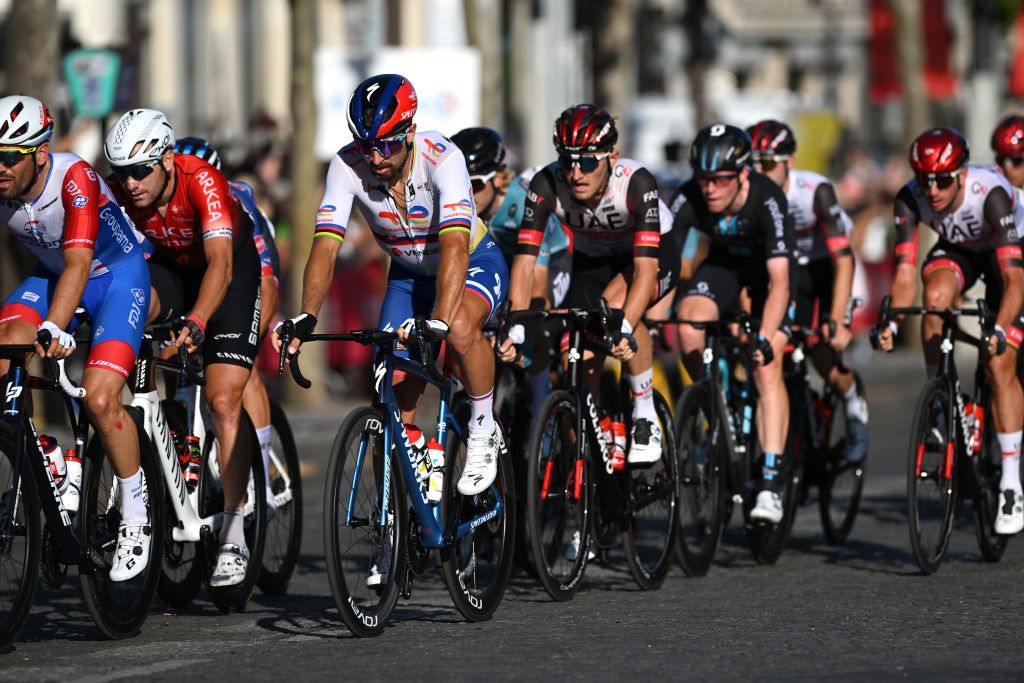 PARIS FRANCE JULY 24 Peter Sagan of Slovakia and Team Total Energies competes during the 109th Tour de France 2022 Stage 21 a 1156km stage from Paris La Dfense to Paris Champslyses TDF2022 WorldTour on July 24 2022 in Paris France Photo by Dario BelingheriGetty Images