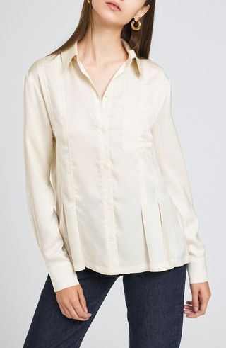 Porter Pintuck Button-Up Shirt