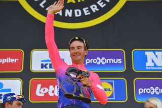 Alberto Bettiol (EF Education First) celebrates winning Tour of Flanders