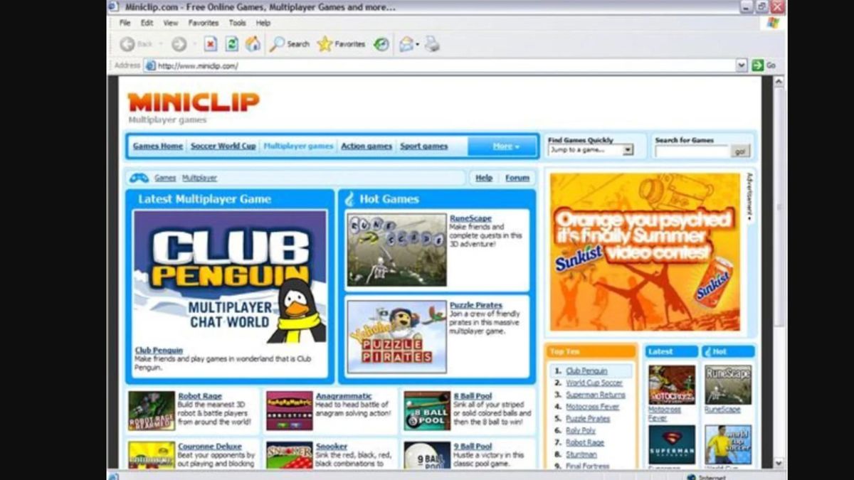 Miniclip video clearance games