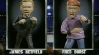 Claymation versions of James Hetfield and Fred Durst