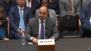 NAB president and CEO Curtis LeGeyt testifying at a House Judiciary Committee hearing examining the Sports Broadcasting Act