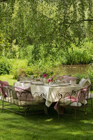 Garden table, chair and benches from Susie Watson
