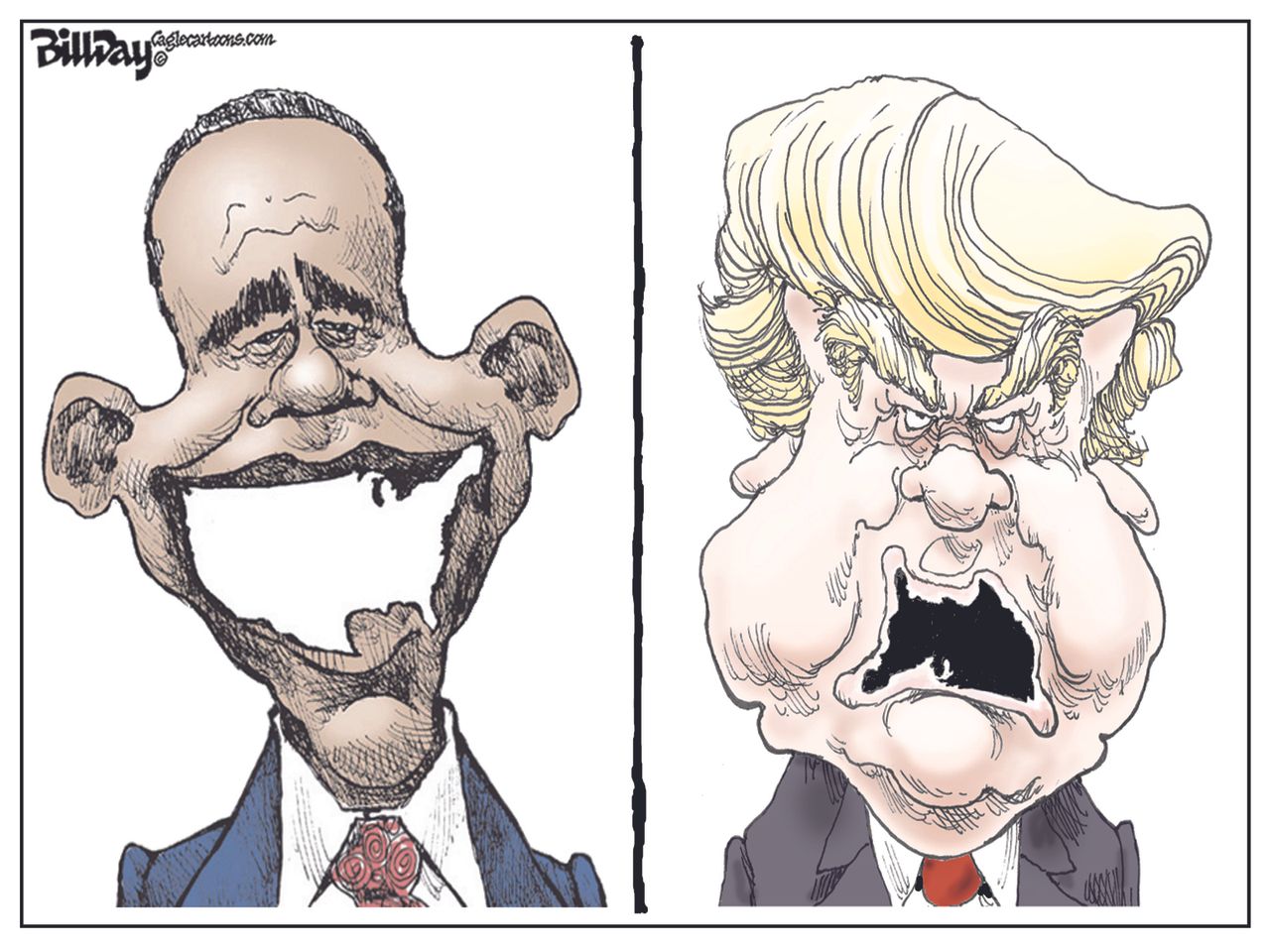 Obama cartoon U.S. Donald Trump message