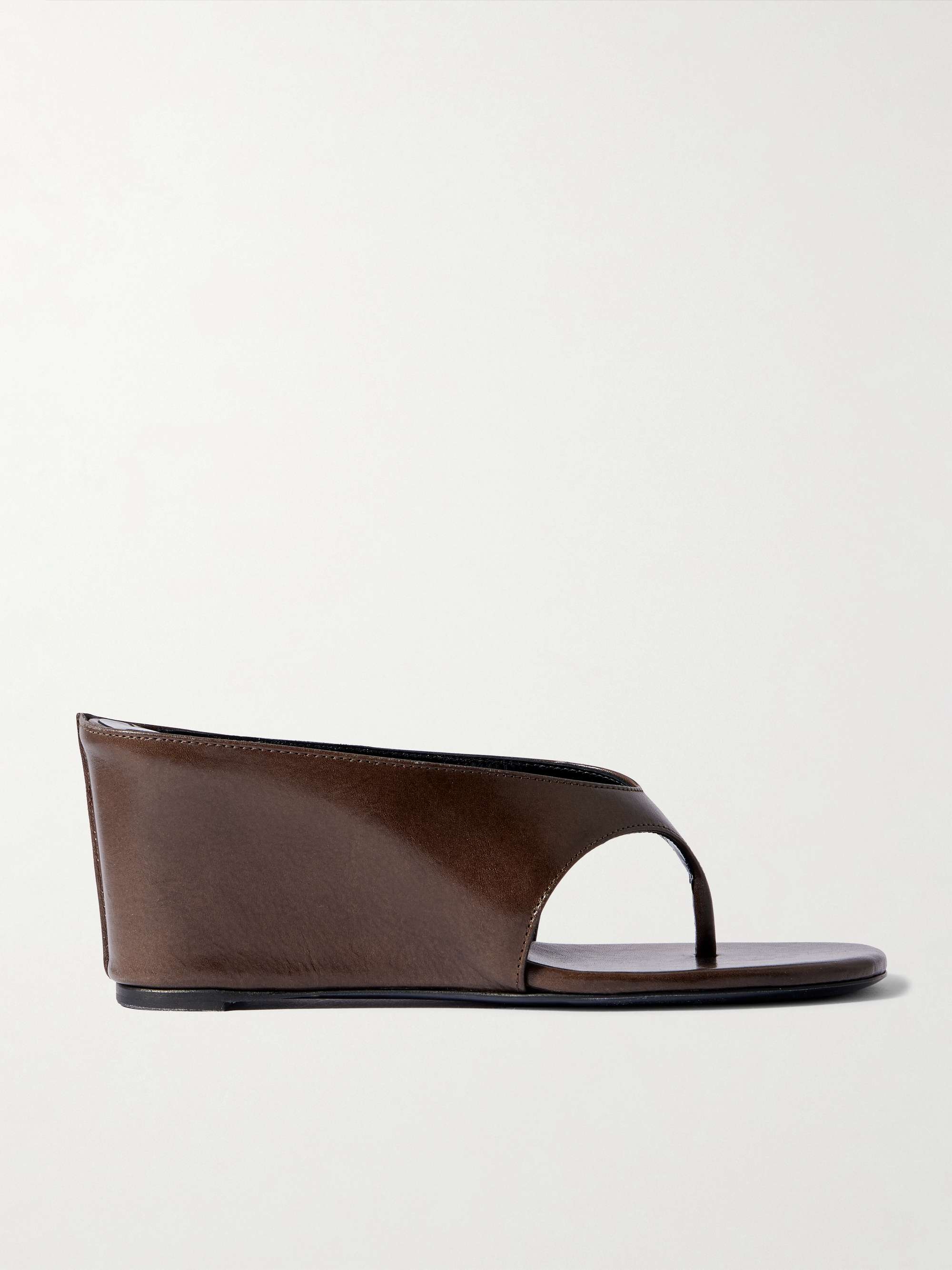 Yaga Leather Wedge Sandals
